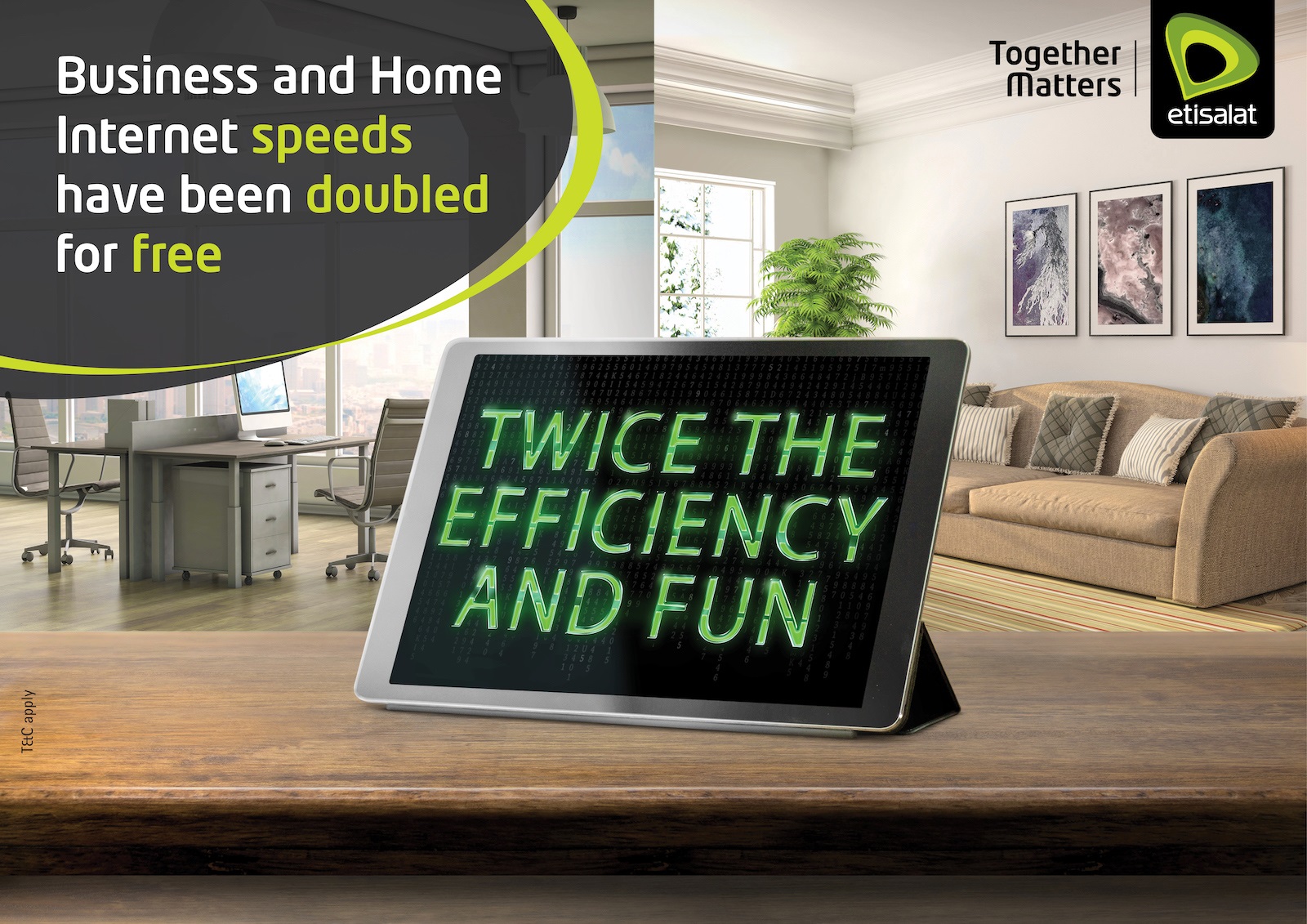 Etisalat doubles home and business broadband speeds