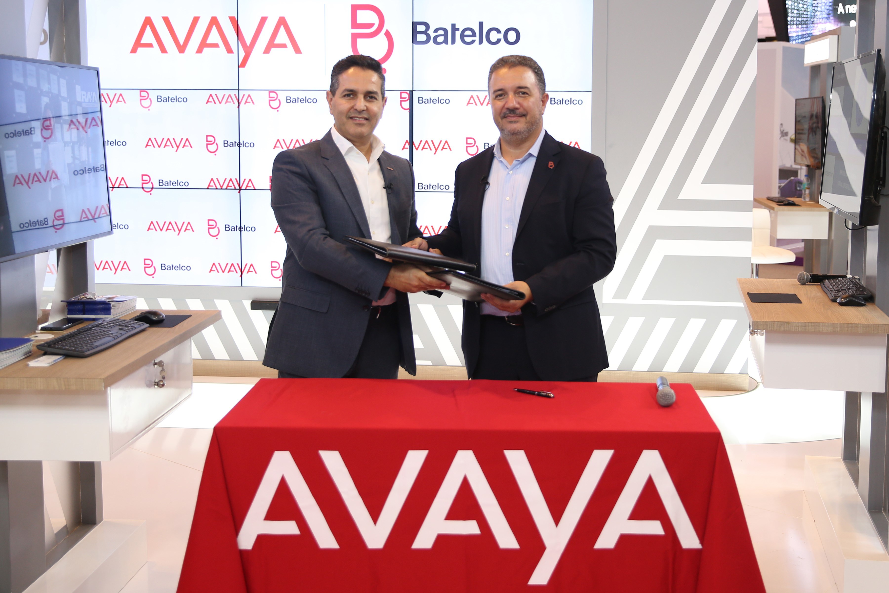 (L-R) Fadi Hani, Avaya and Abderrahmane Mounir, Batelco