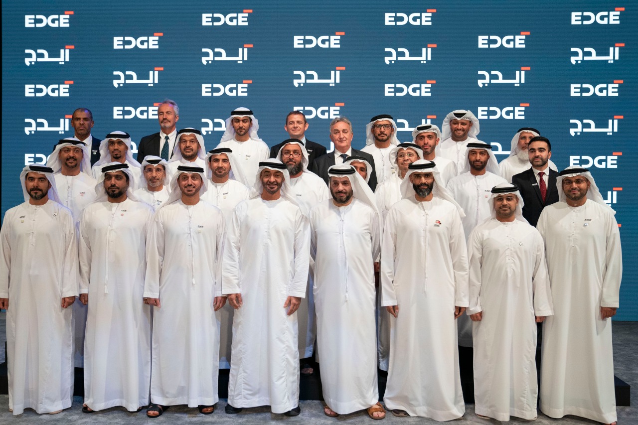HH Shiekh Mohamed Bin Zayed Al Nahyan with the CEOs of the newly announced technology company EDGE