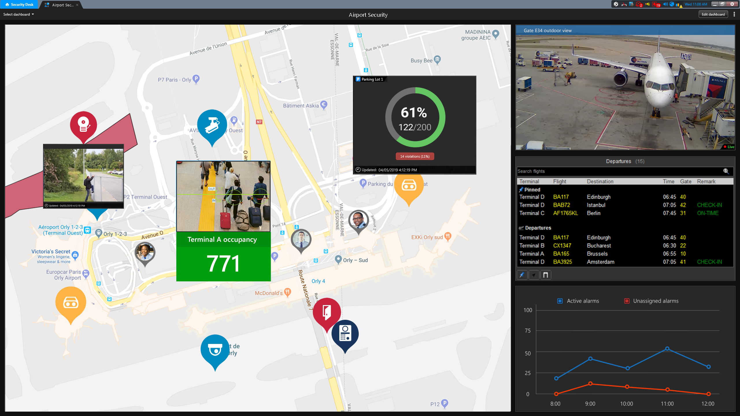 Genetec Security Centre for Airports Dashboard
