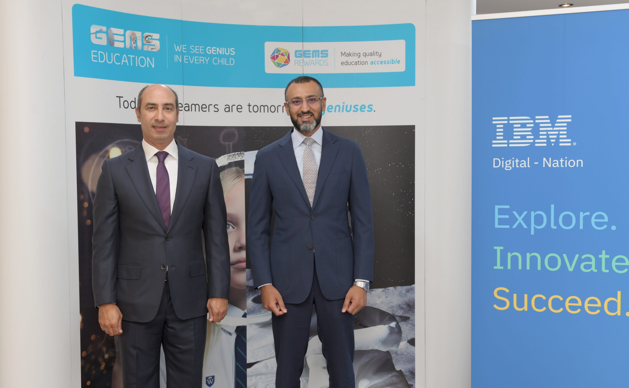 L-R: Hossam Seif El-Din, IBM MEA and Dino Varkey, GEMS Education