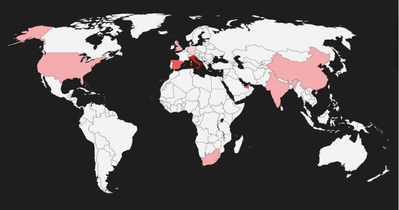 Figure 1. Infection map (source: MVISION Insights)