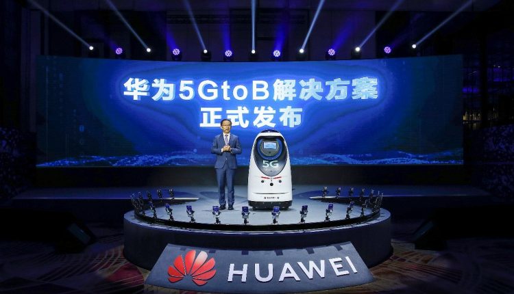 Ryan Ding announcing the official launch of Huawei's 5GtoB solution