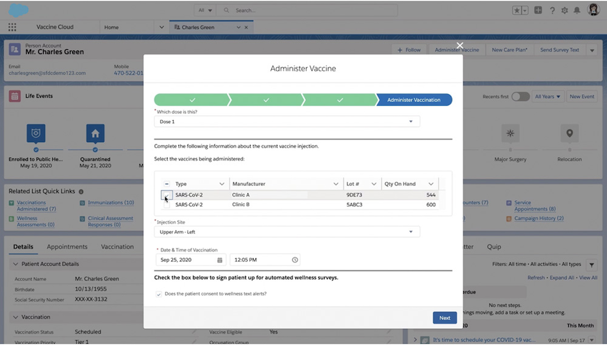 Salesforce Vaccine Cloud