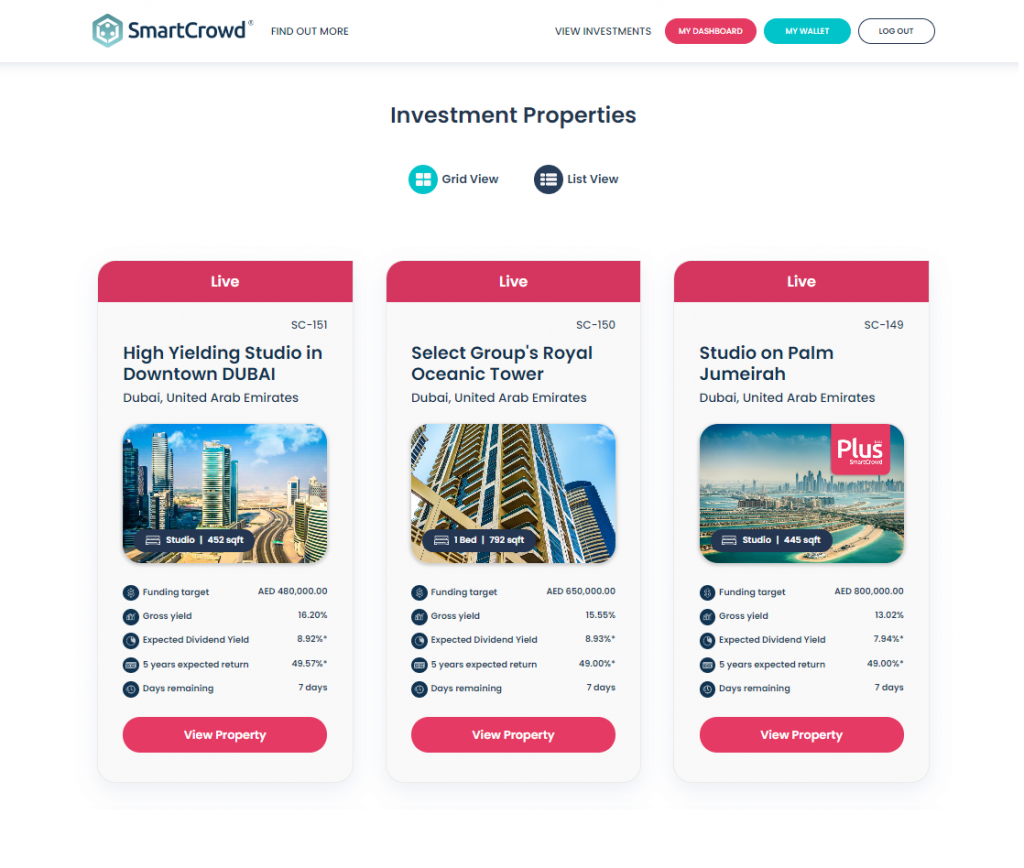 SmartCrowd_Property Browse Page