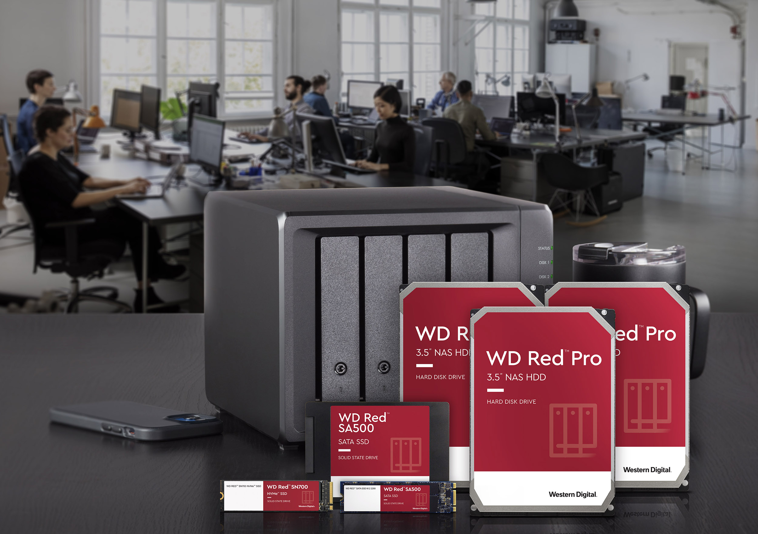 WD Red SN700 1TB NVMe SSD for NAS devices, with robust system