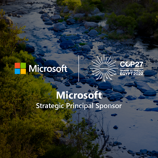 Microsoft announced as Strategic Principal Sponsor of COP27