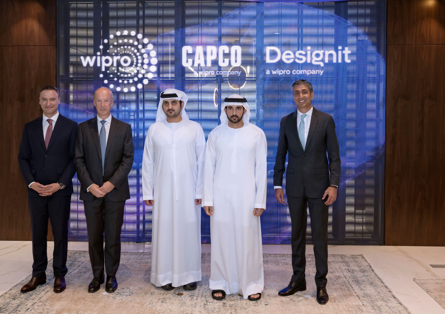 HH Sheikh Hamdan bin Mohammed and HH Sheikh Maktoum bin Mohammed visit Wipro’s new APMEA headquarters in Dubai