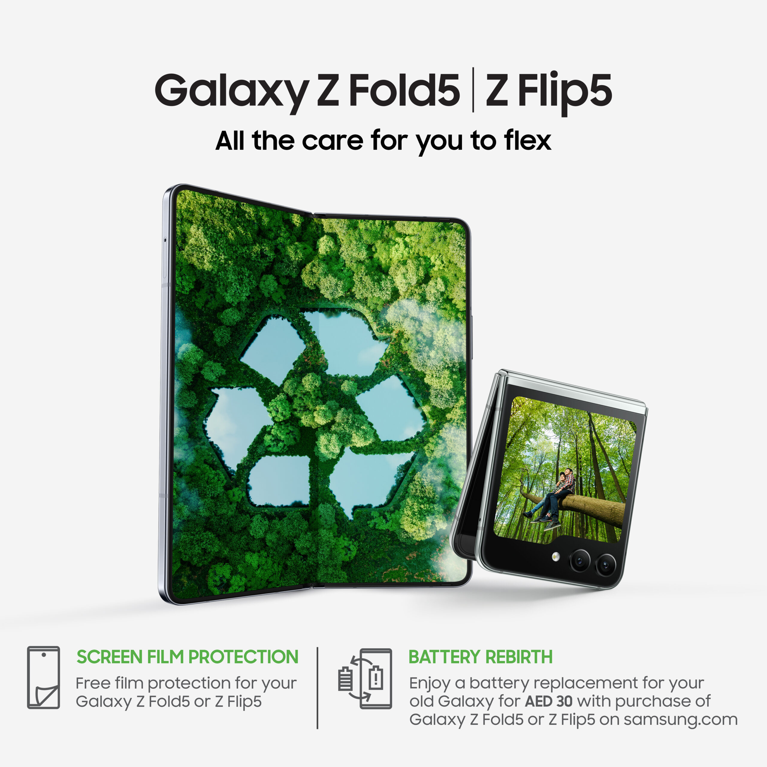 Samsung Galaxy Z Fold5 and Flip5 customers benefit from free screen protection