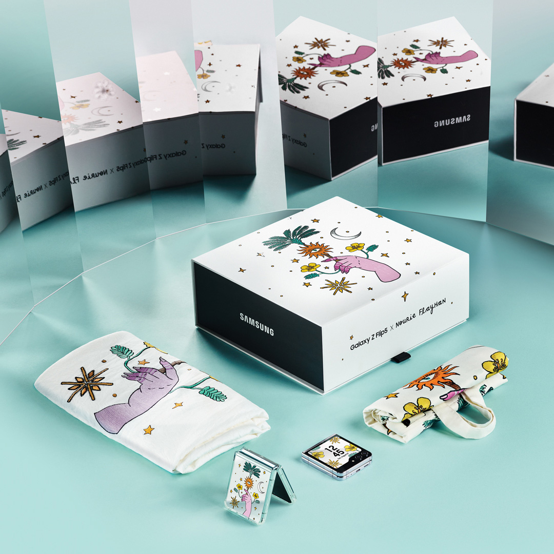 Samsung and artist Nourie Flayhan collaborate on exclusive Galaxy Z Flip5 bundle
